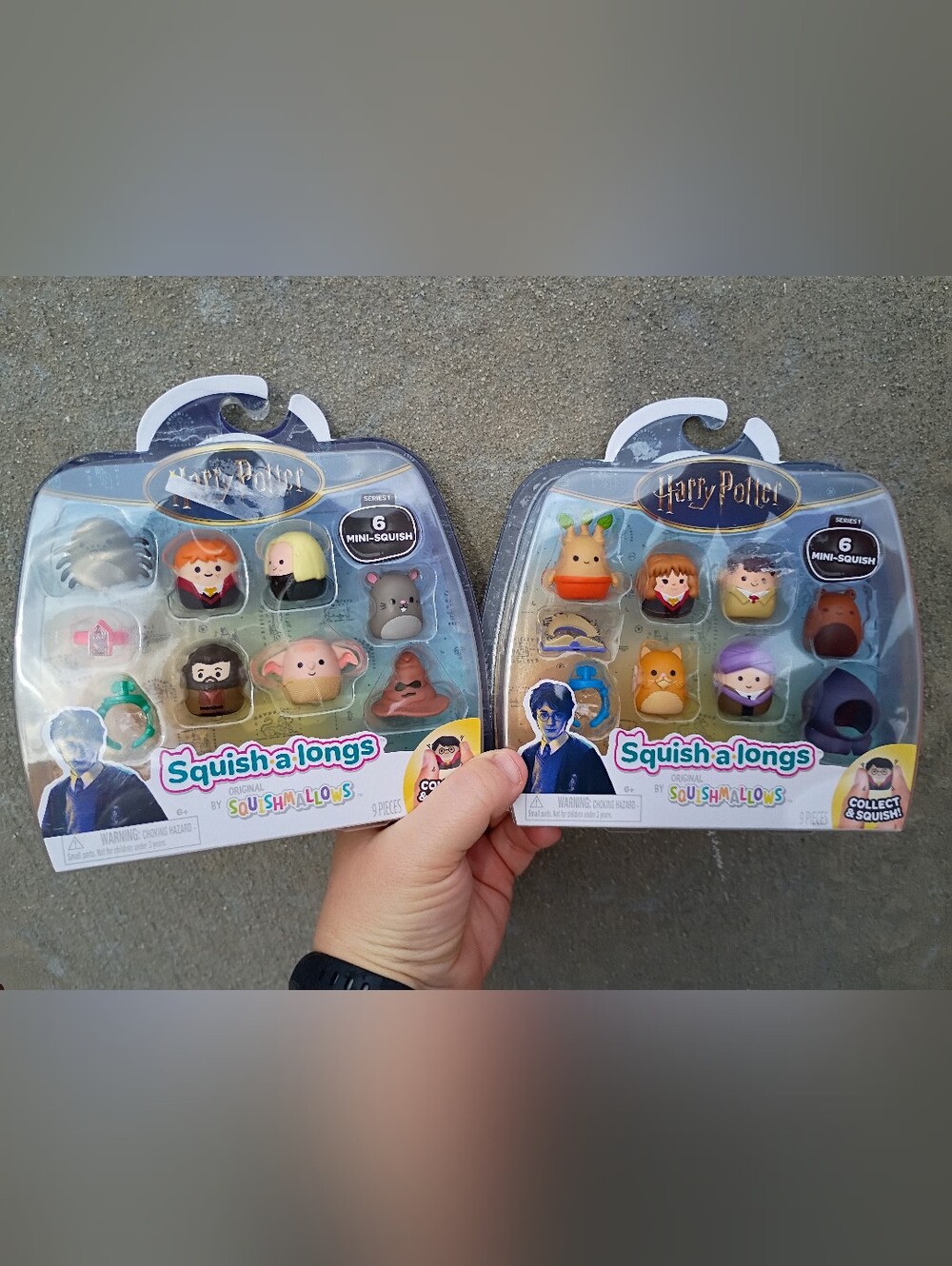 2 Squish-a-longs Harry Potter Mini-Squish + Accessory Series 1 Sets
